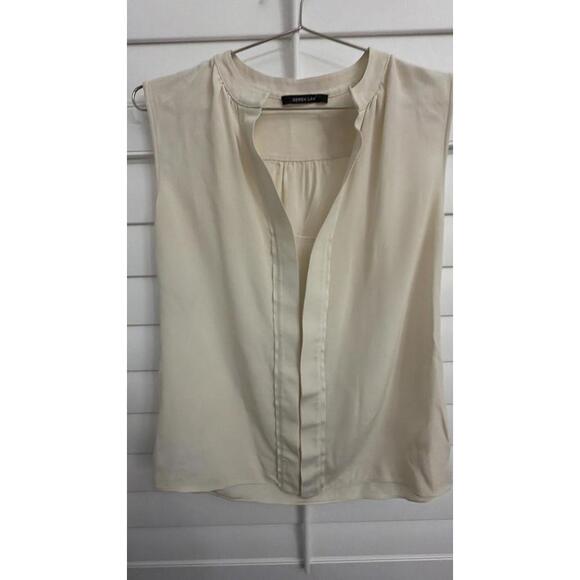 Derek Lam sleeveless cream silk blouse size 6 - Picture 8 of 8